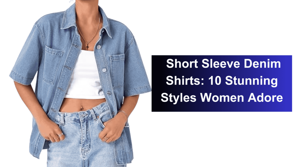 Short sleeve denim shirt