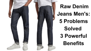 Raw denim jeans men's 