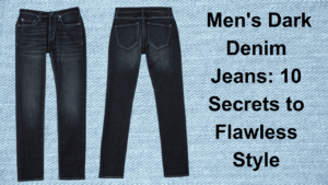 Men's dark denim jeans