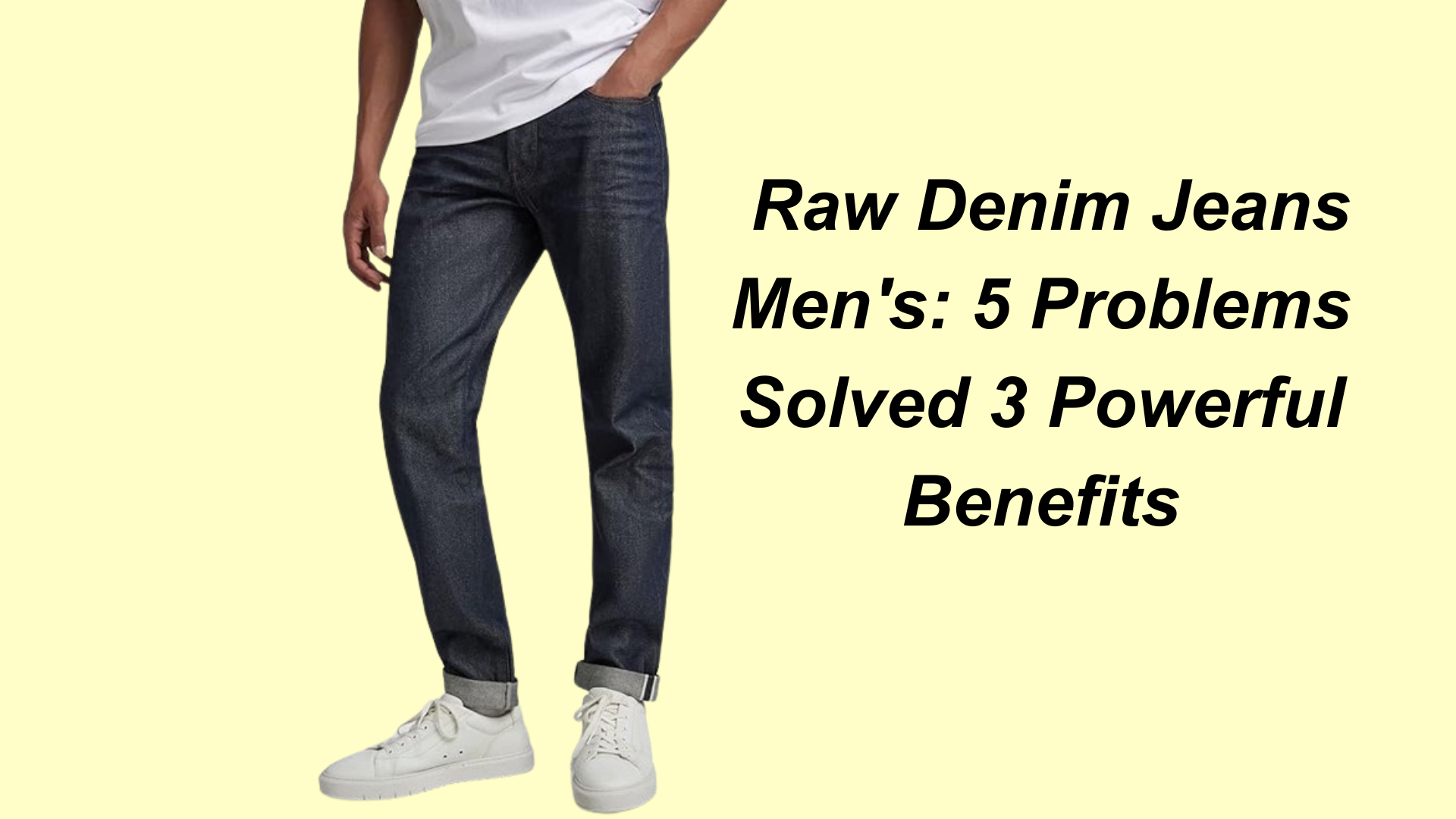 Raw Denim Jeans Men's