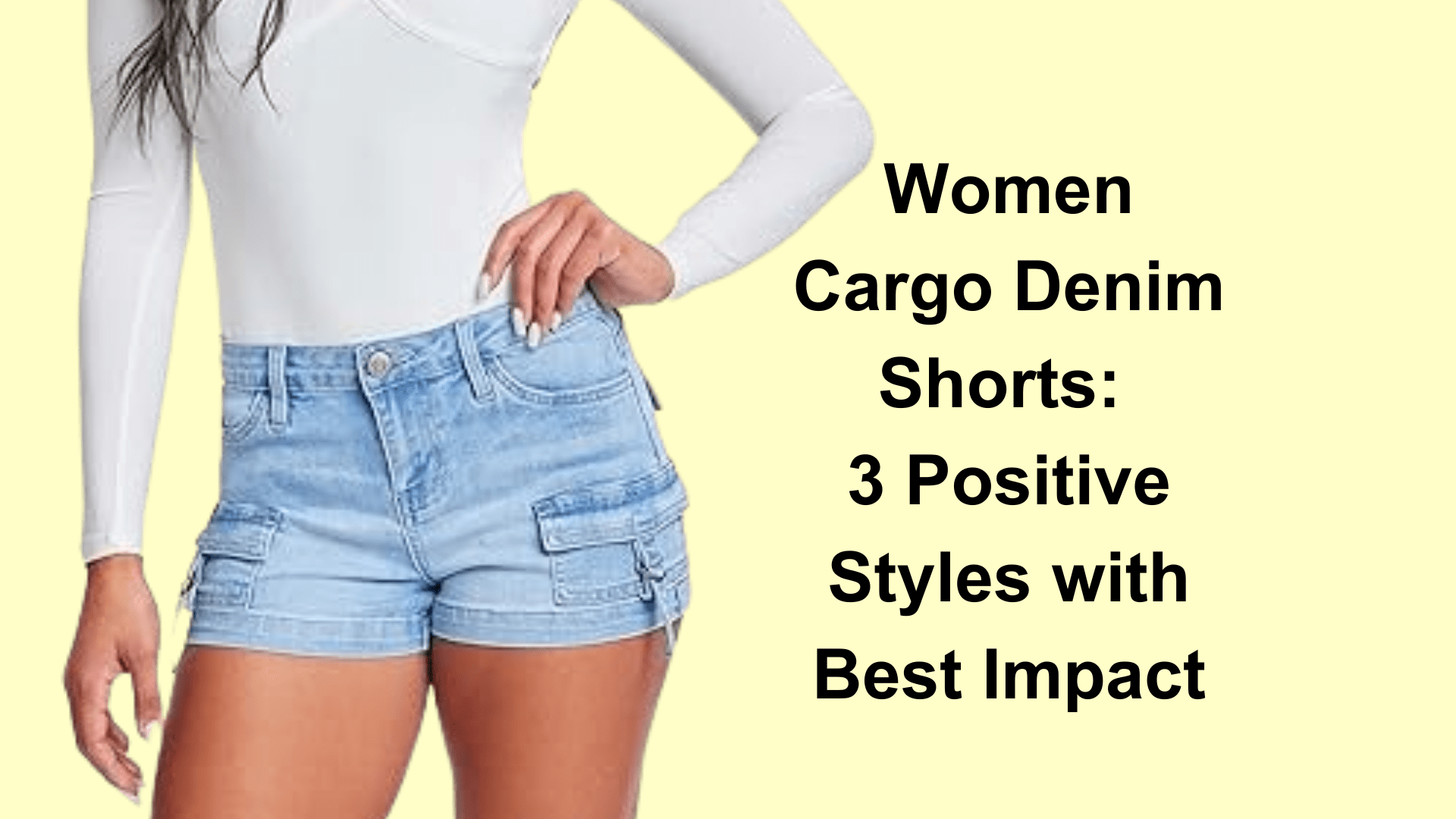 a women cargo denim shorts