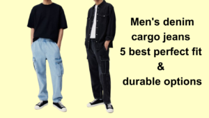 Men's denim cargo jeans 