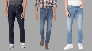 Men's light denim jeans