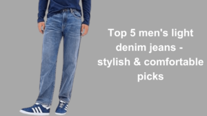 Men's light denim jeans