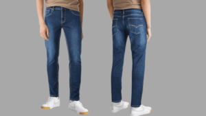 Men's light denim jeans