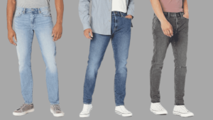 Men's light denim jeans