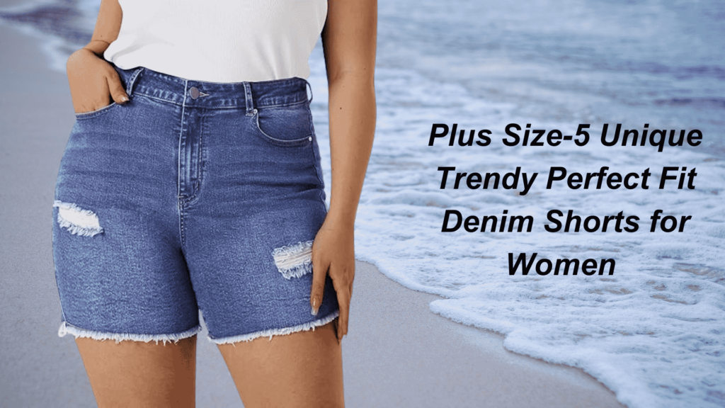 Plus size denim shorts