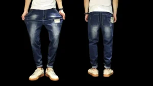 Men's denim tear jeans