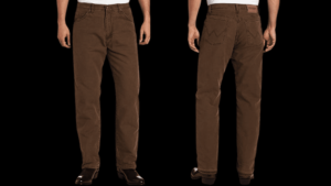 men's brown denim jeans