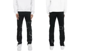 Black denim jeans men's